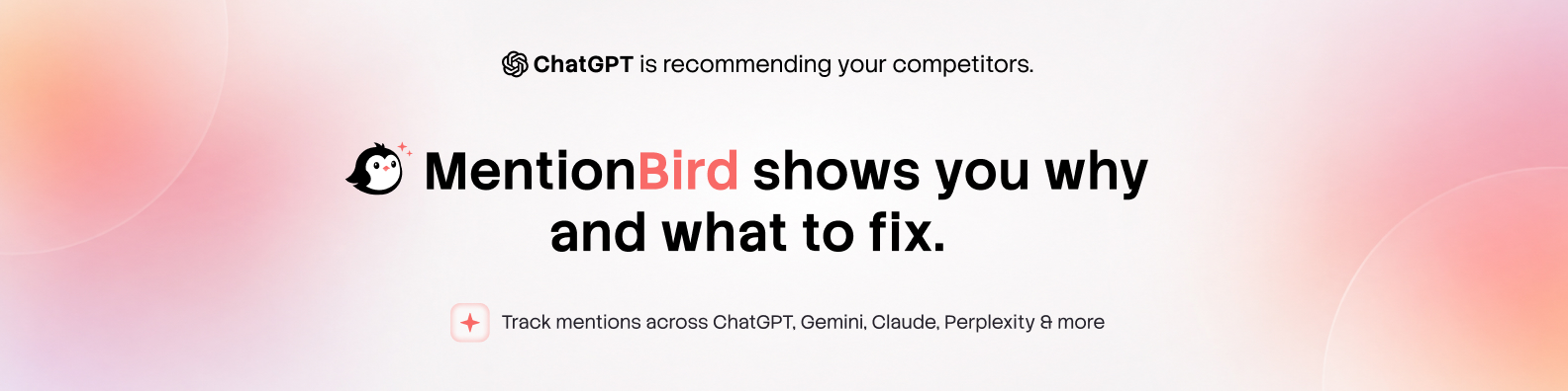 MentionBird — track mentions across ChatGPT, Gemini, Claude, Perplexity and more