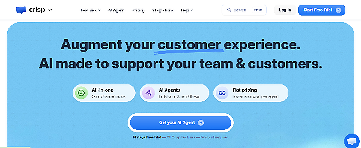 Maarket's list of top customer support software- Crisp
