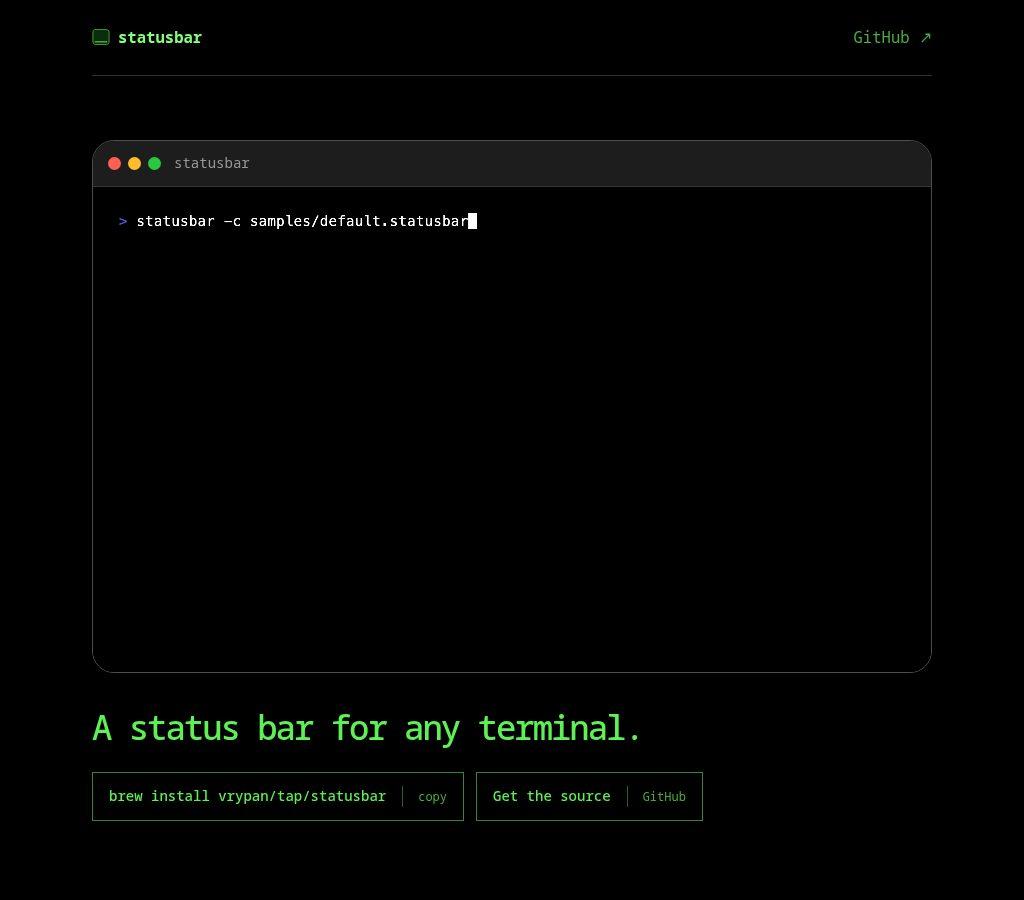 statusbar screenshot 1