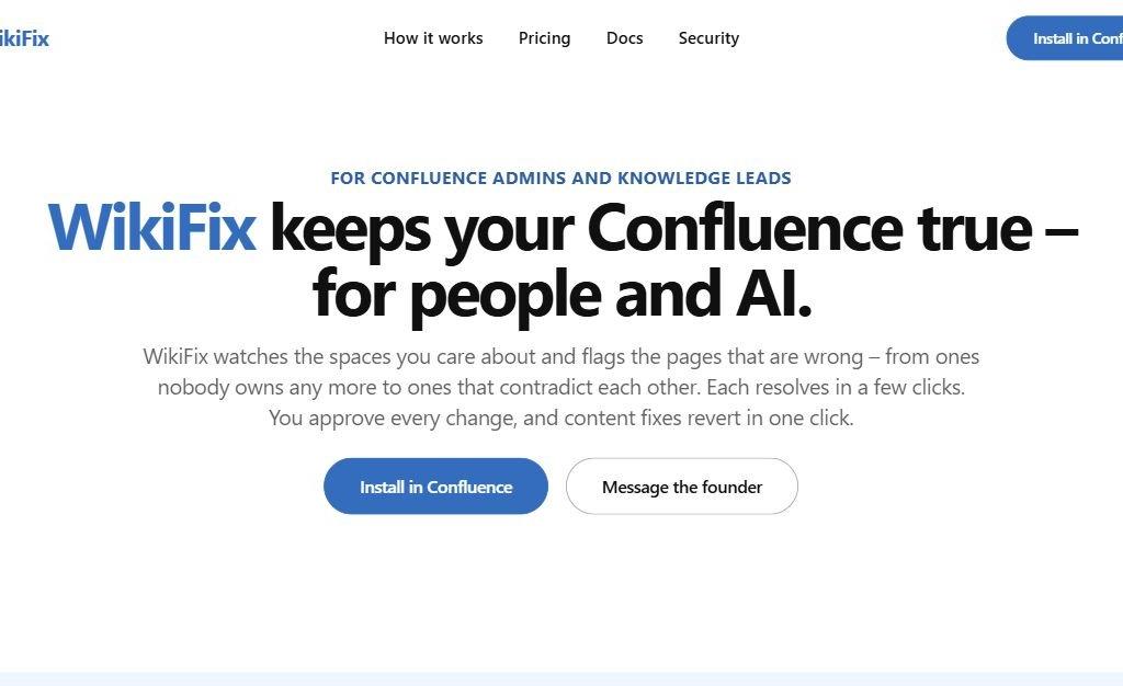 WikiFix for Confluence screenshot 2