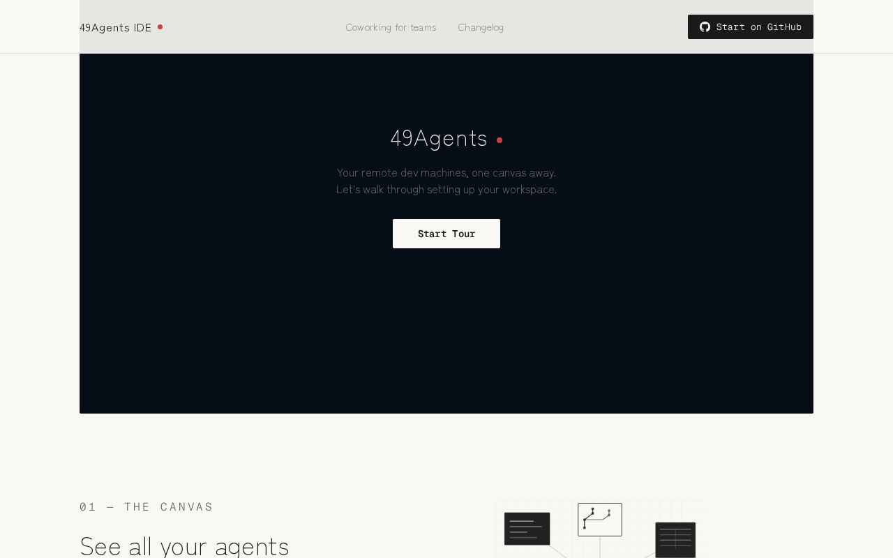 49agents IDE screenshot 2