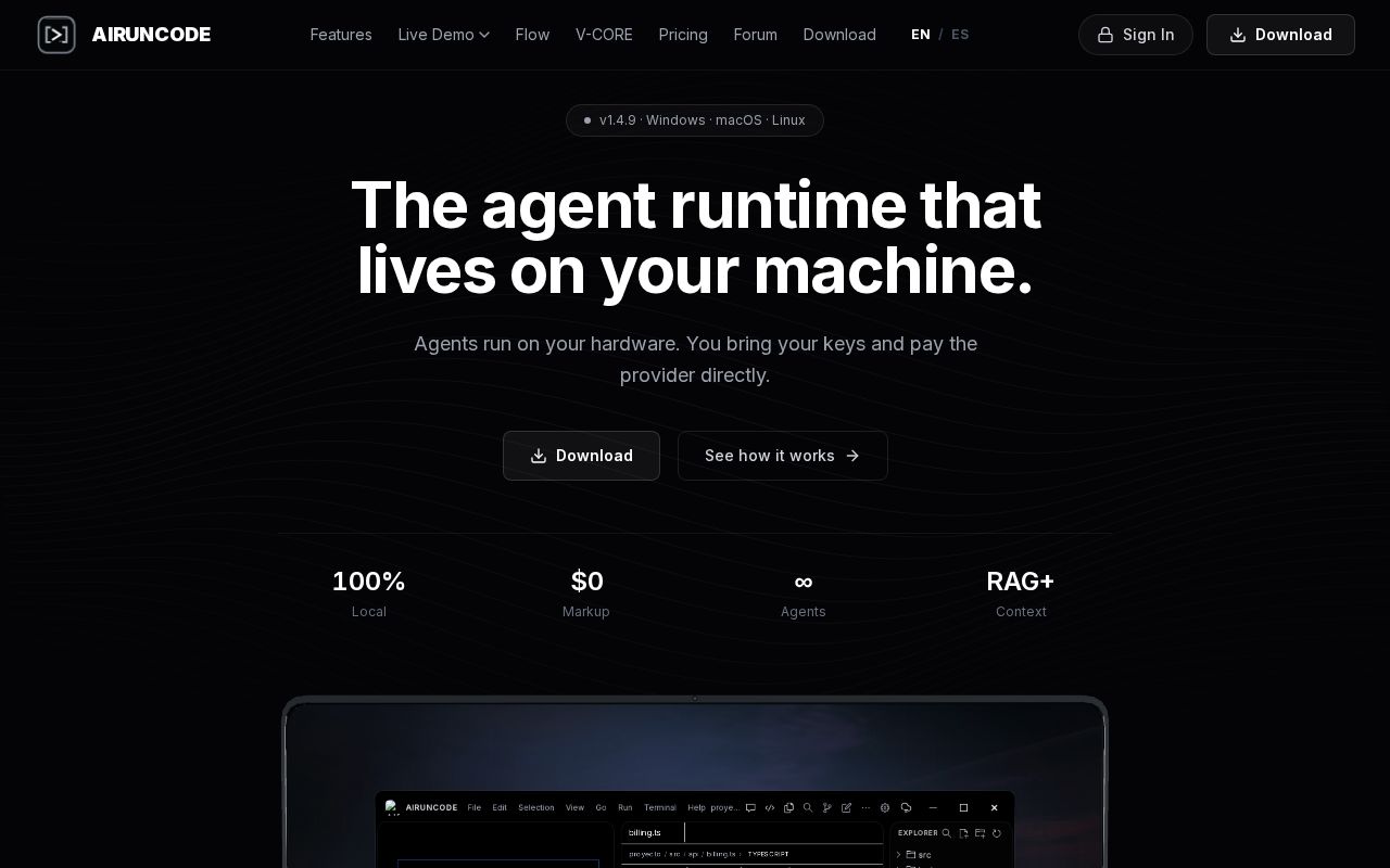Airuncode screenshot 1