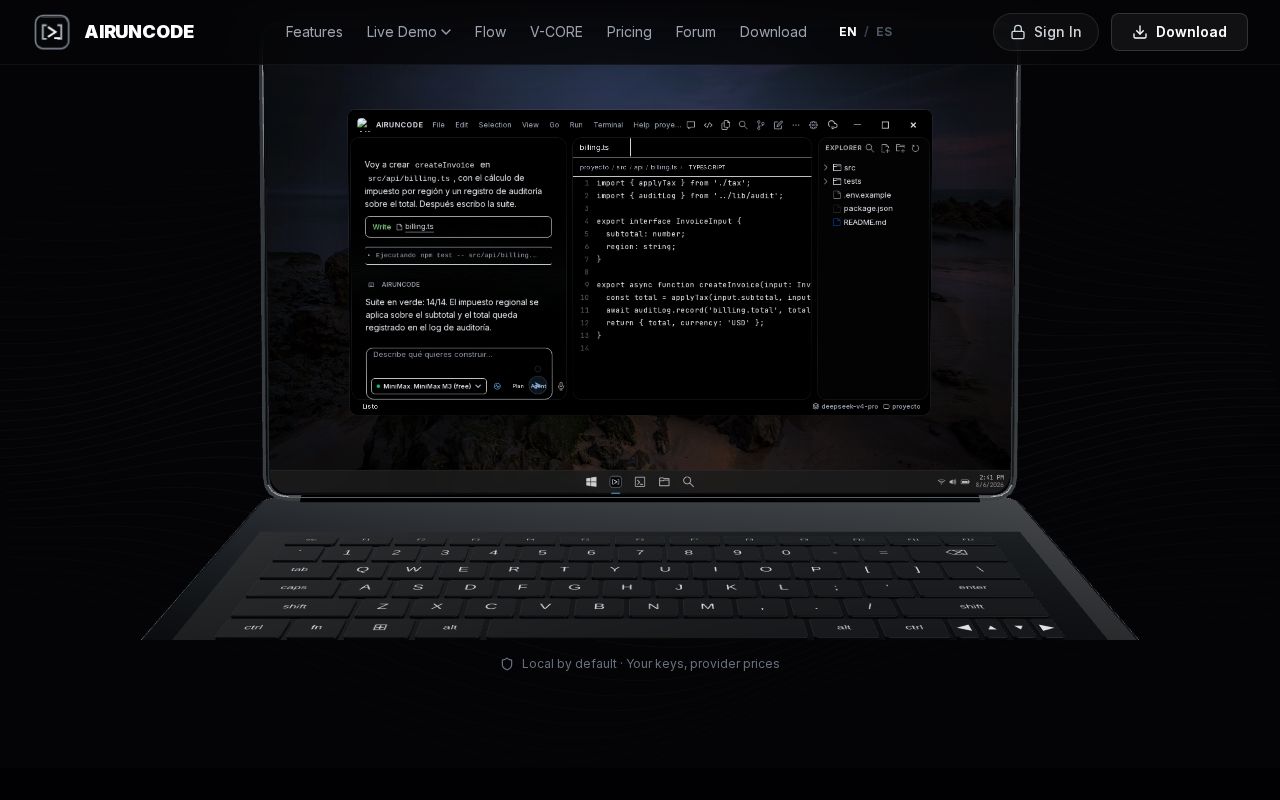 Airuncode screenshot 2