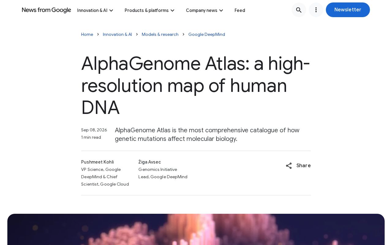 AlphaGenome Atlas screenshot 1