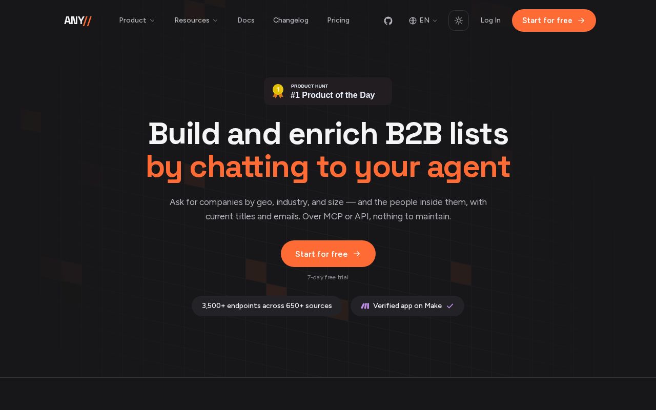 Anysite.io screenshot 1
