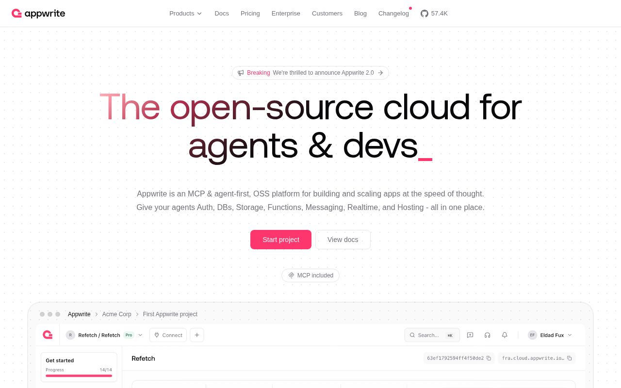 Appwrite 2.0 screenshot 2