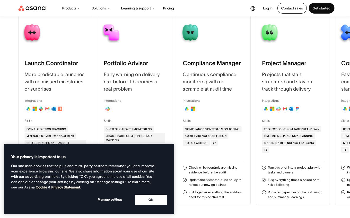 Asana screenshot 1