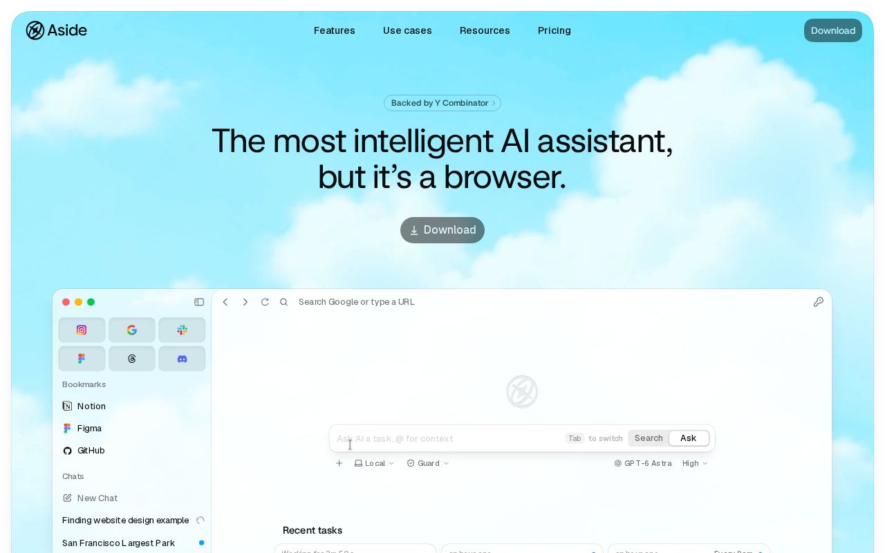 Aside screenshot 1