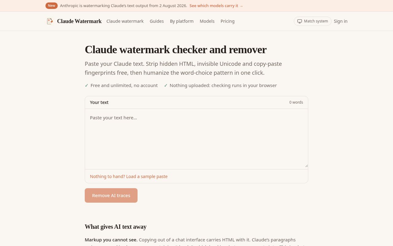 Claude Watermark Remover screenshot 1