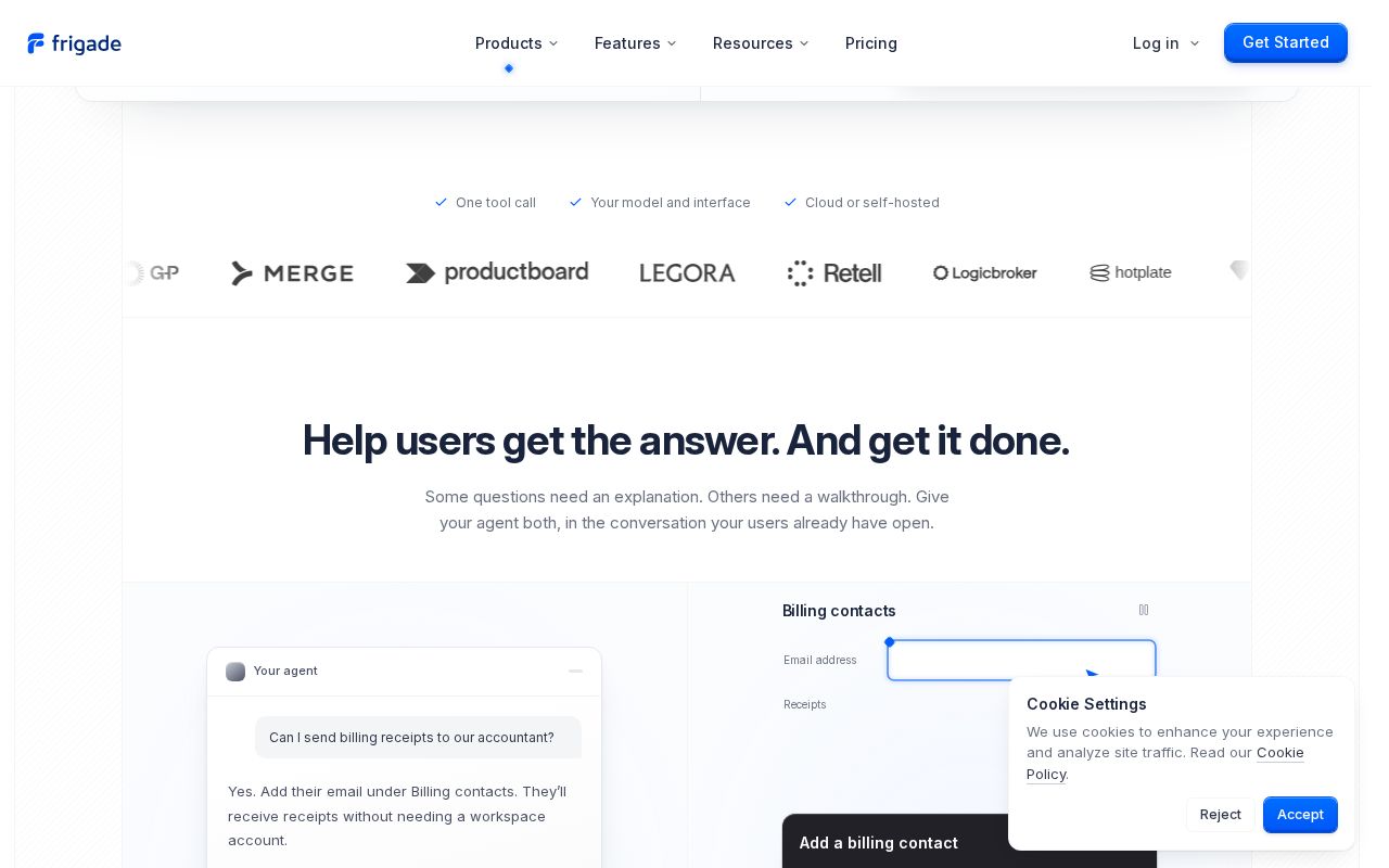 Frigade Assist API screenshot 2