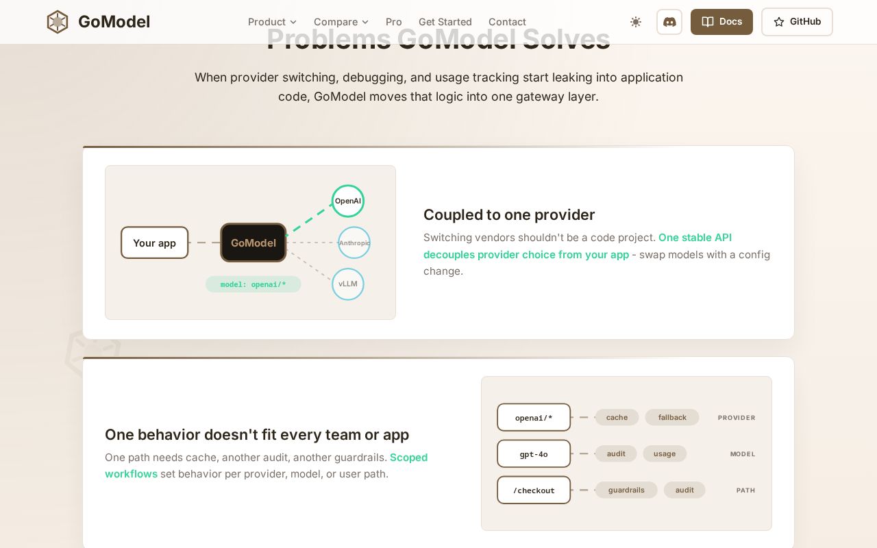 GoModel screenshot 2