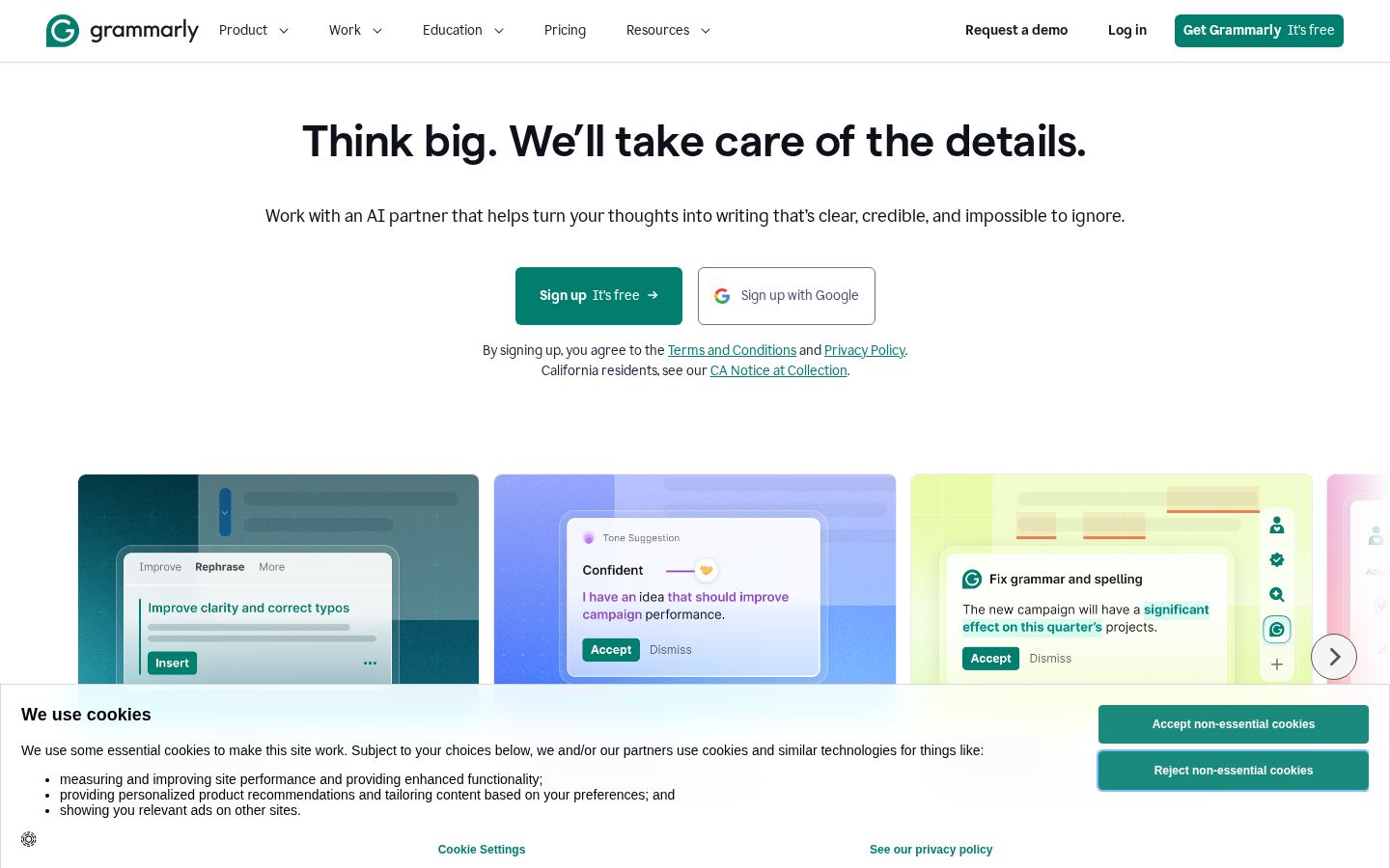 Grammarly screenshot 1