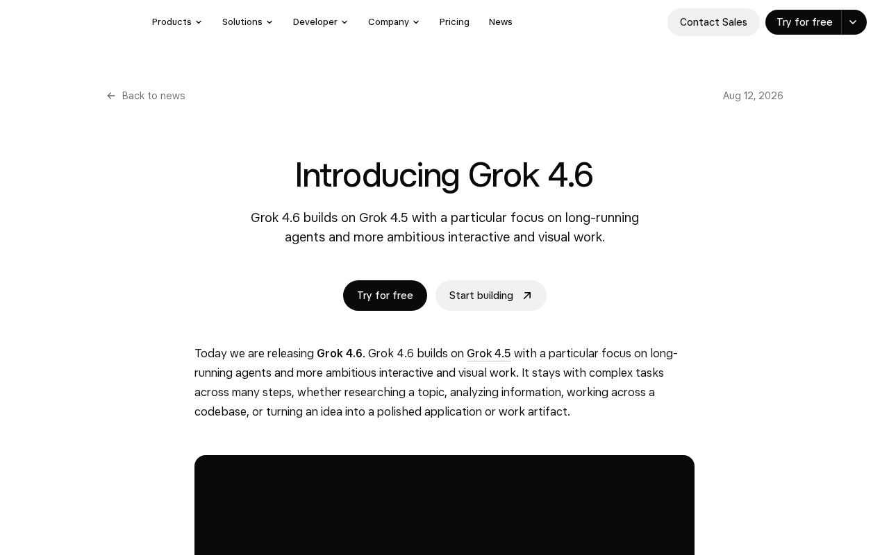 Grok 4.6 screenshot 1
