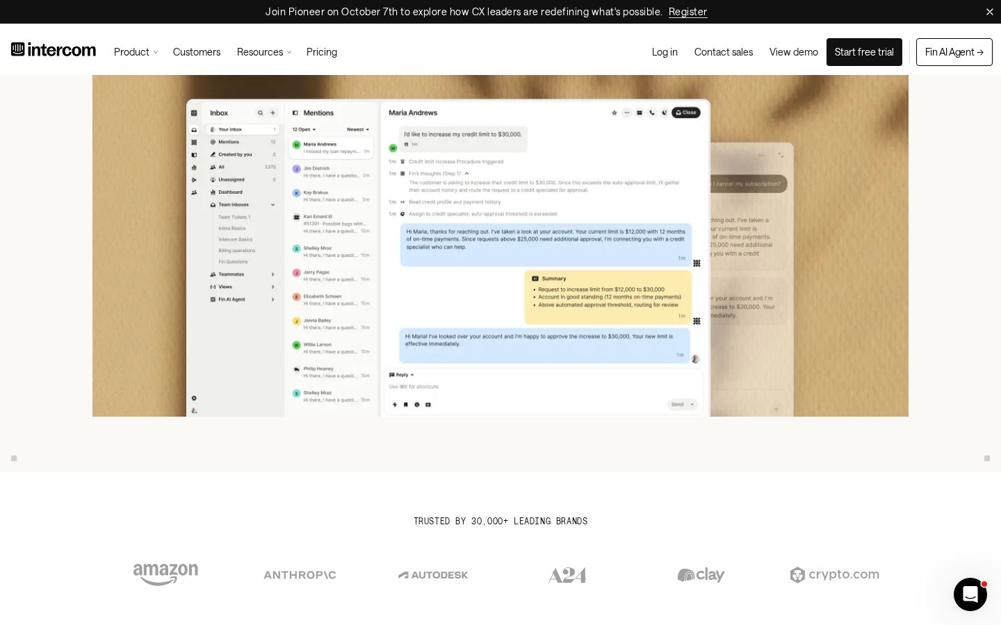 Intercom screenshot 2