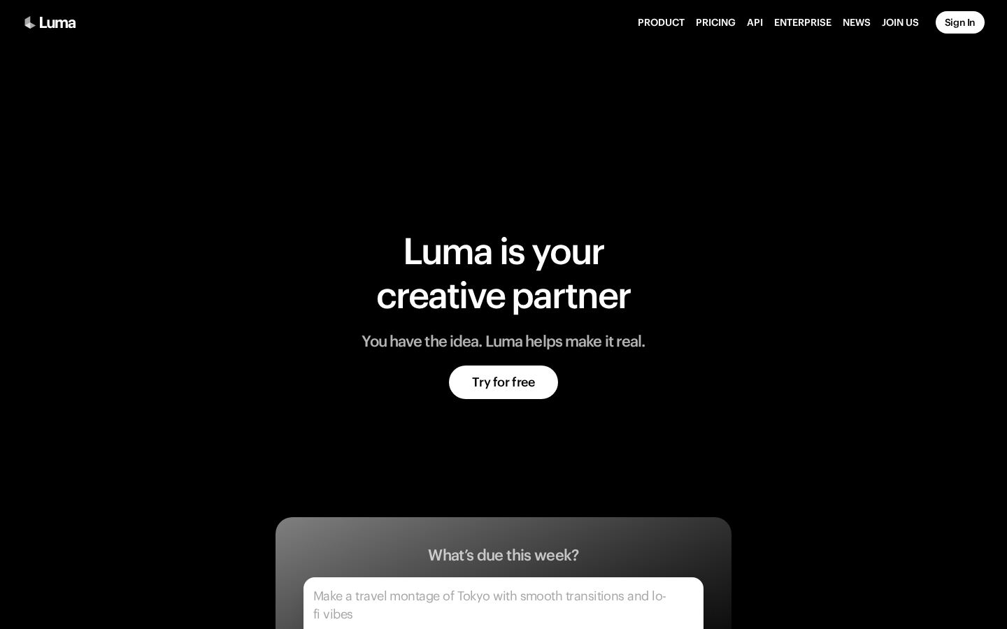 Luma AI screenshot 1