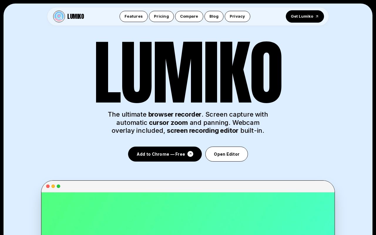 Lumiko screenshot 1