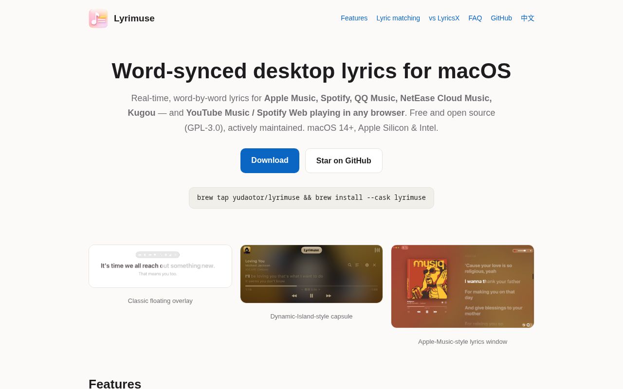 Lyrimuse screenshot 1