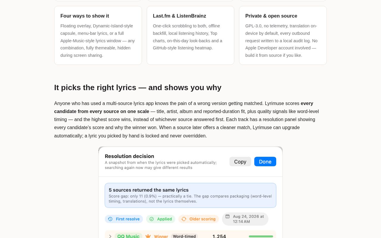 Lyrimuse screenshot 2