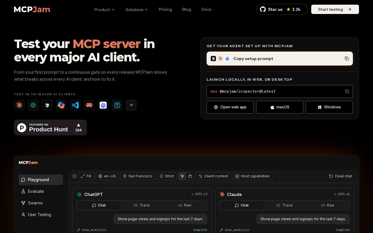 MCPJam screenshot 1