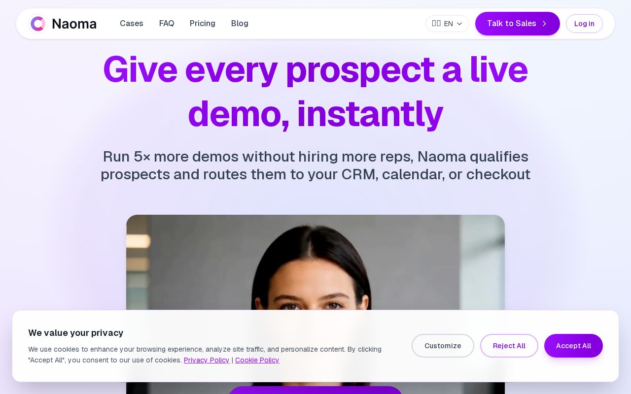 Naoma AI Demo Agent V2 screenshot 1