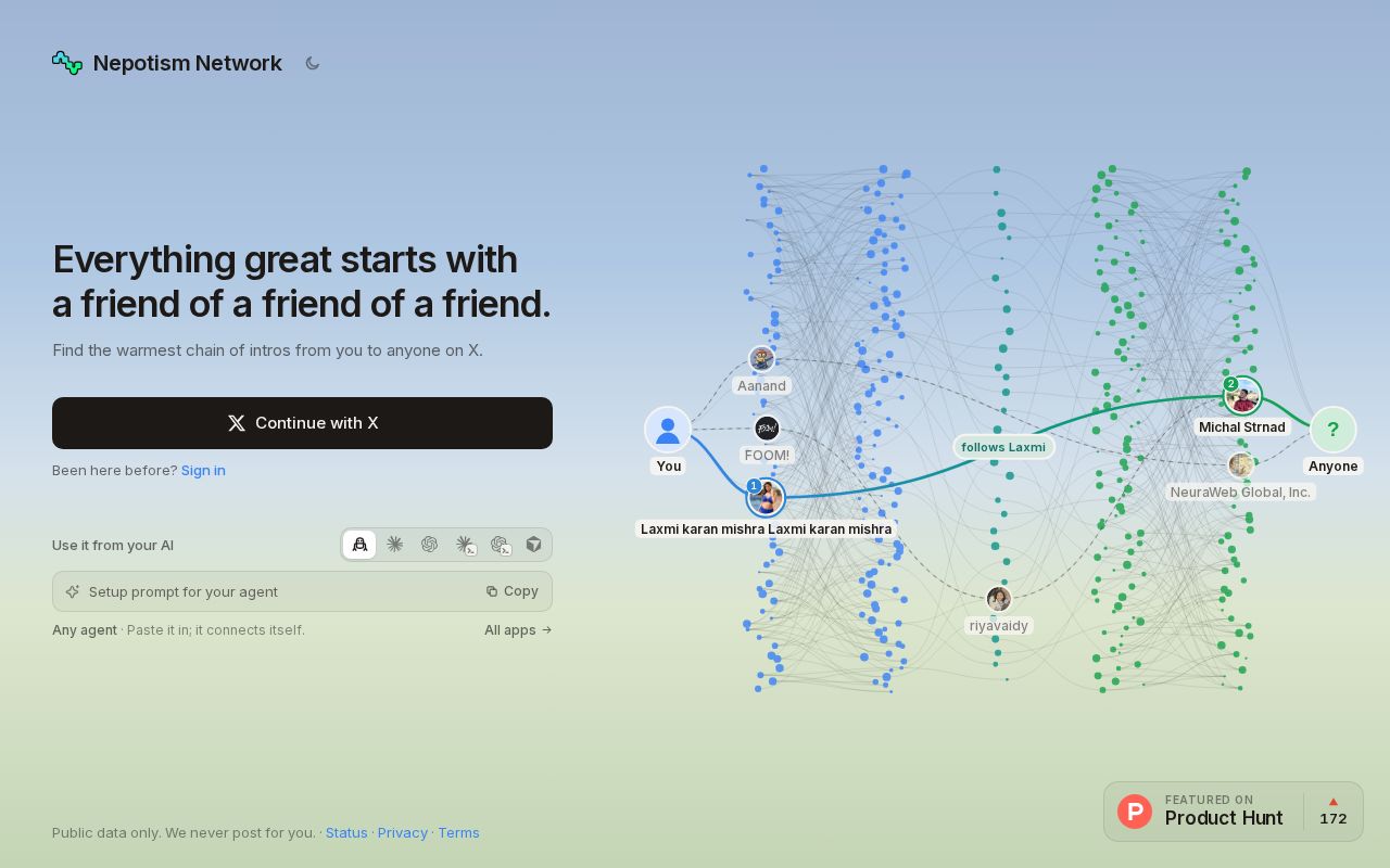 Nepotism Network screenshot 2