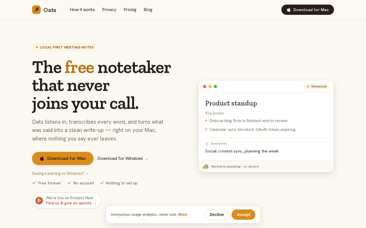 Oats screenshot 1
