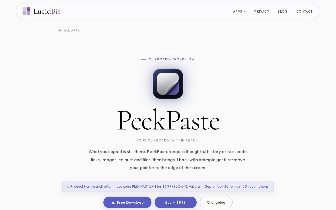 PeekPaste screenshot 1