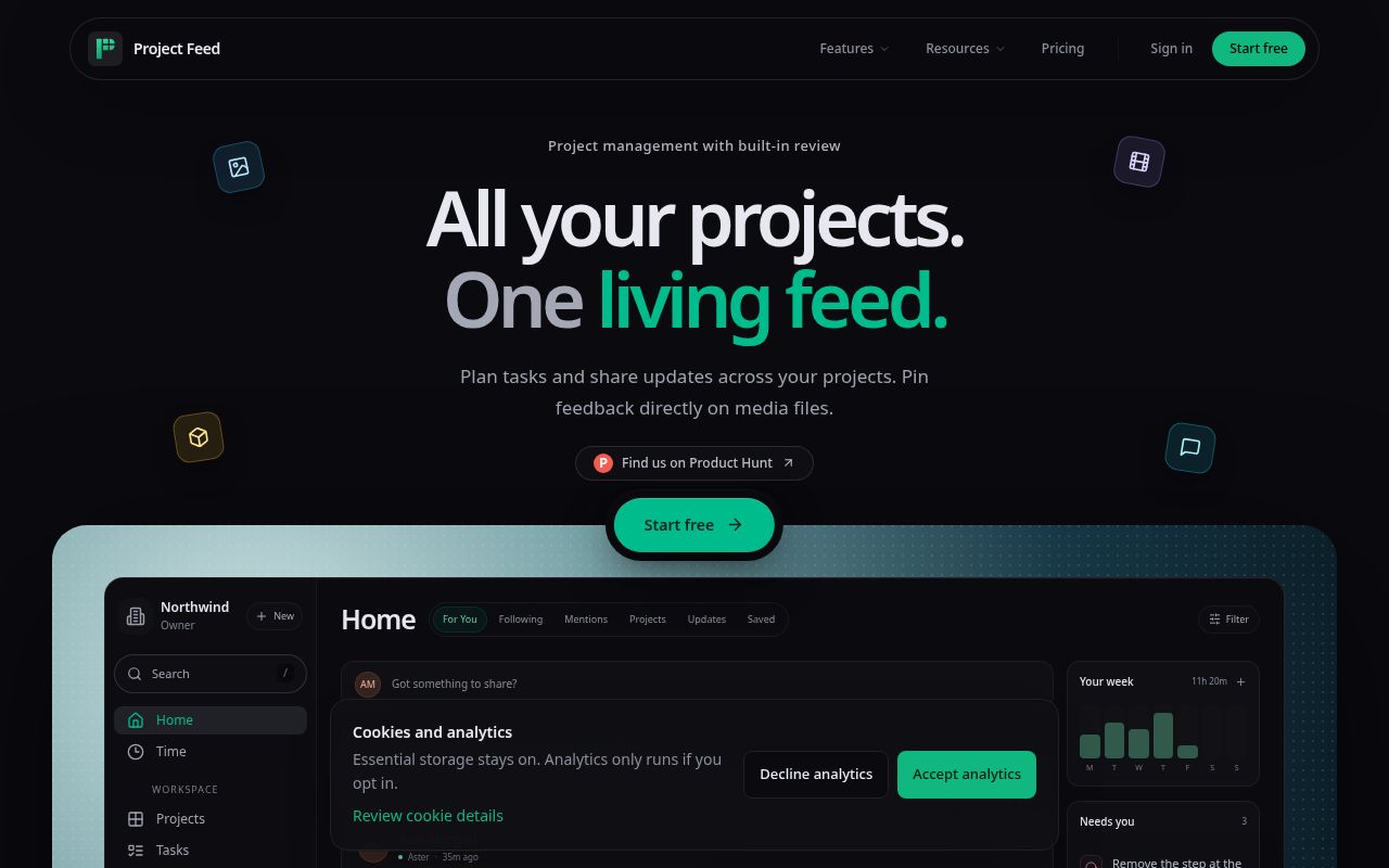 Project Feed screenshot 1