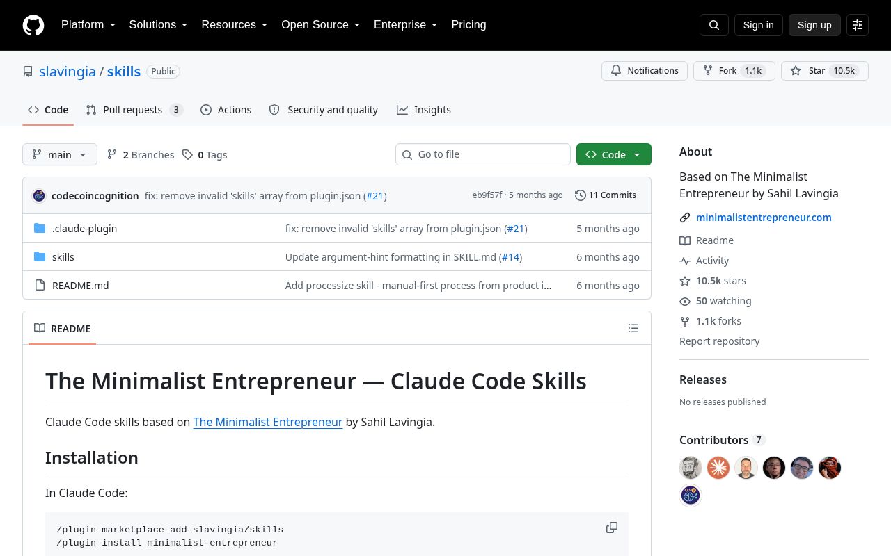 The Minimalist Entrepreneur Skills screenshot 1