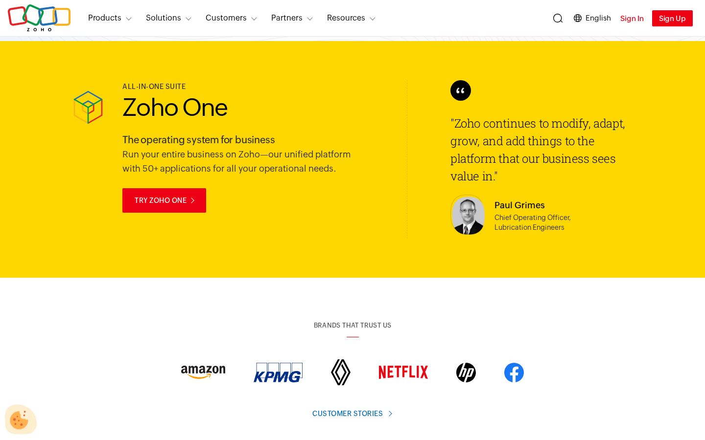 Zoho screenshot 2