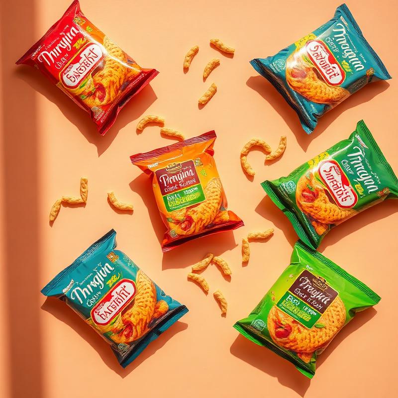 Snack packaging styled for a brand post