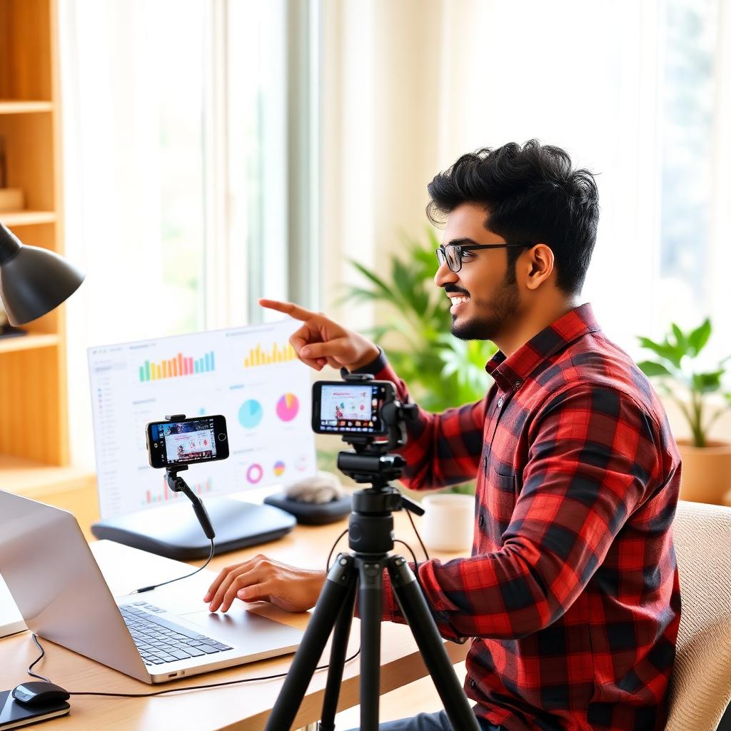 Creator filming a SaaS product demo reel